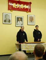 Master Yang and Nick in meeting ceremony